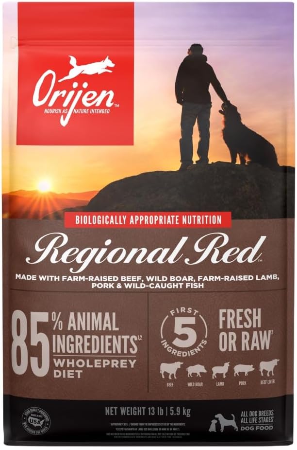 ORIJEN Grain Free Poultry Free High Protein Dry Dog Food Regional Red Recipe
