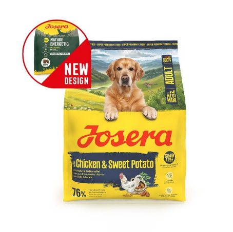 Josera 12.5 KG Medi/Maxi Adult Chicken & Sweet Potato getreidefreies Trockenfutter für mittlere und große Rassen