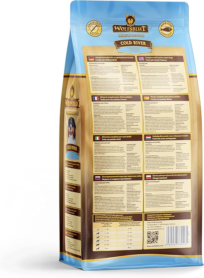 Wolfsblut Cold River 12.5 kg Trout Dry Food Dog Food Grain Free