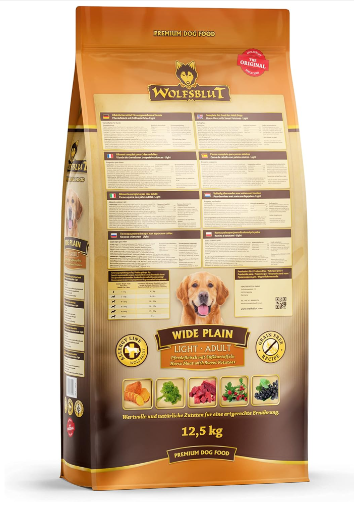 Wolfsblut  Wide Plain Light  12.5  kg Horse Dry Food  Dog Food  Grain Free