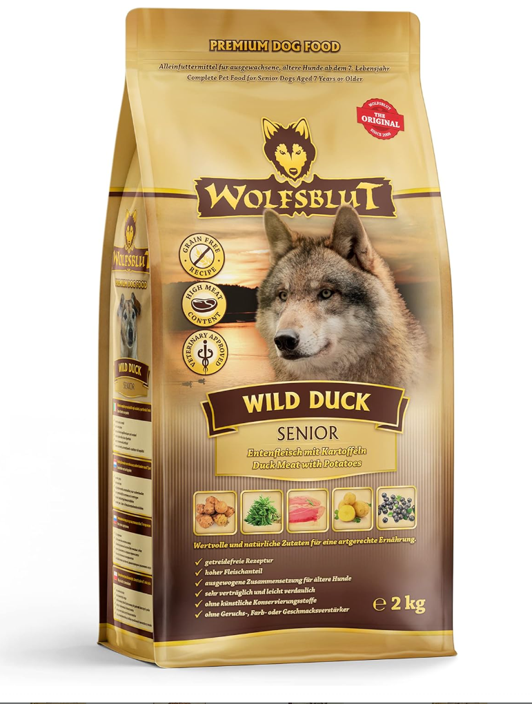 Wolfsblut Dry Food for Seniors with Duck and Potato