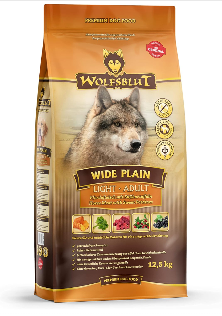 Wolfsblut  Wide Plain Light  12.5  kg Horse Dry Food  Dog Food  Grain Free