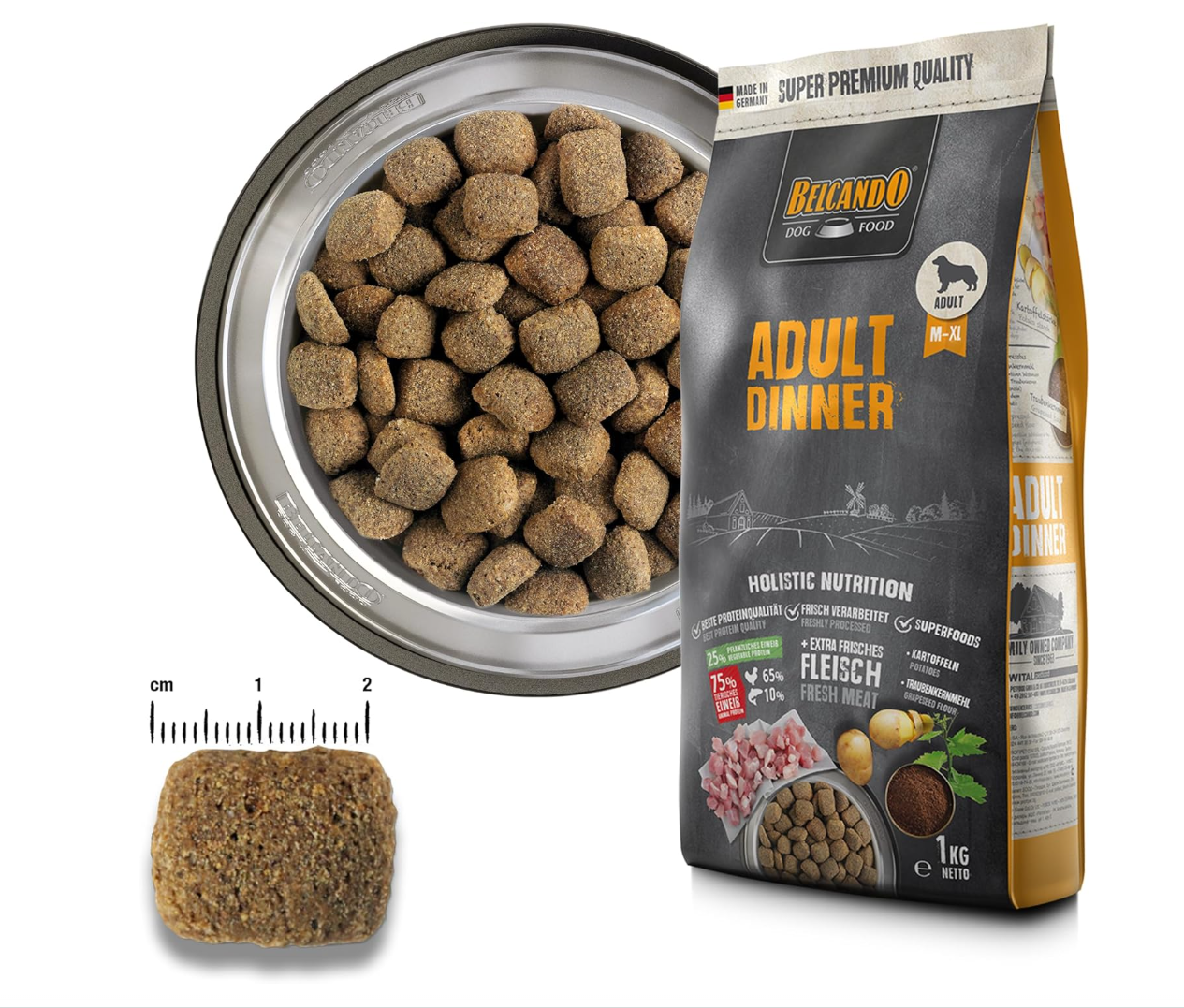 BELCANDO Adult Dinner [12.5 kg] Dog Food | Dry Dog Food | Complete Nutrition for Adult Dogs of All Breeds Aged 1 Year and Older